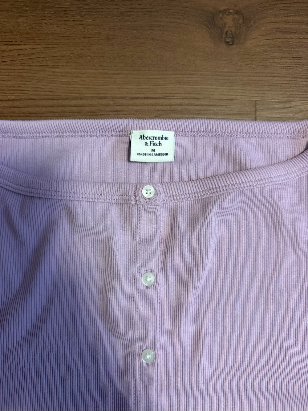 Sleeveless Button-Front Ribbed Tank Top - Lilac - Picture 3 of 3